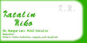 katalin miko business card